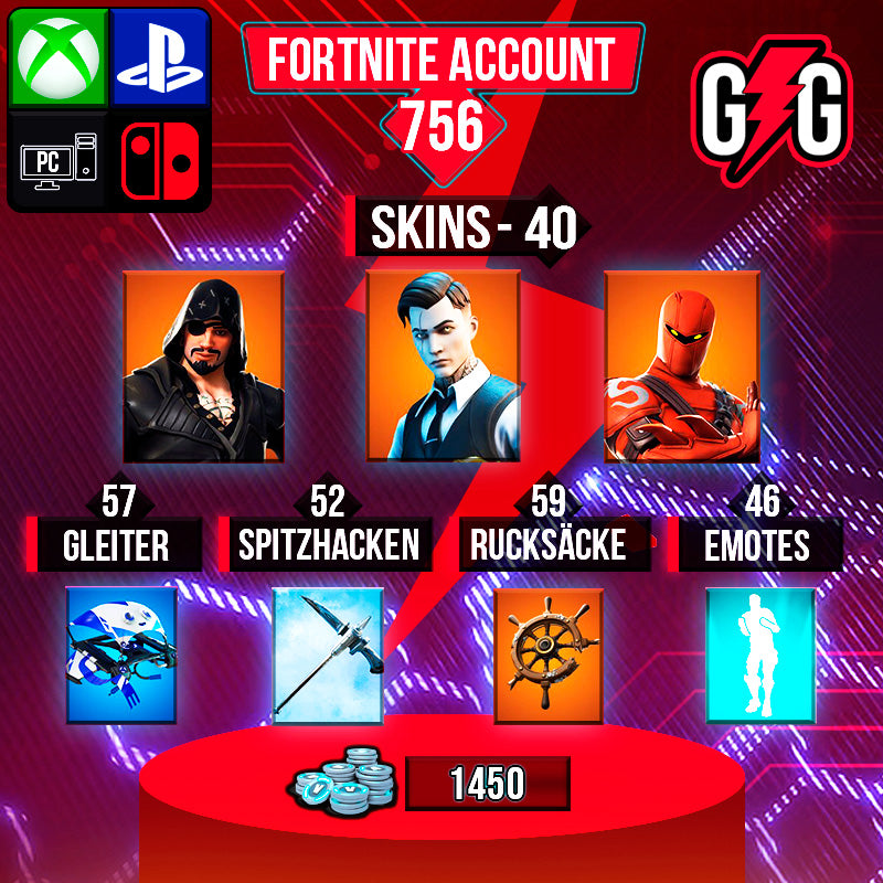 Fortnite OG Account - 40 Skins | Blackheart | Hybrid | Midas