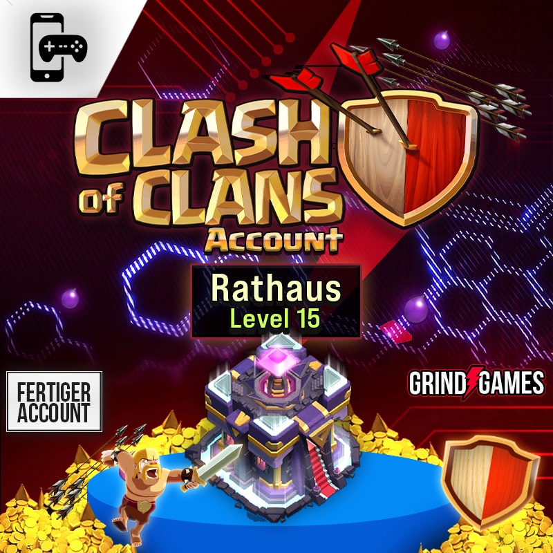 Mobile - Clash of Clans Account RH15 All Maxed