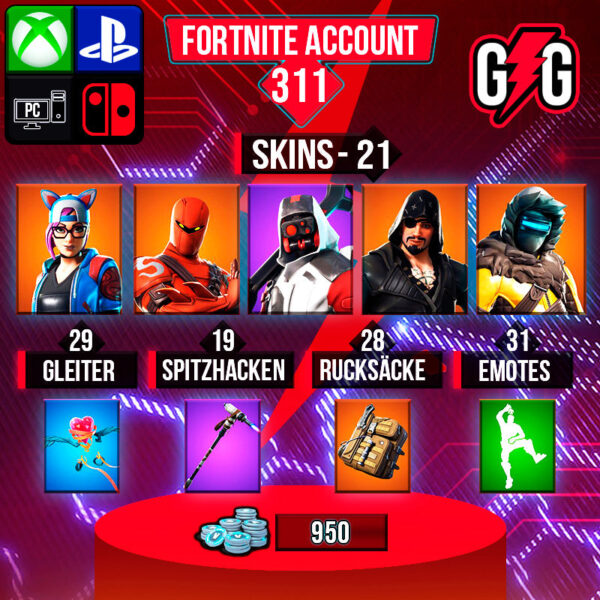 Fortnite OG Account - 21 Skins | Double Helix | Hybrid | Zenith | Blackheart | Lynx