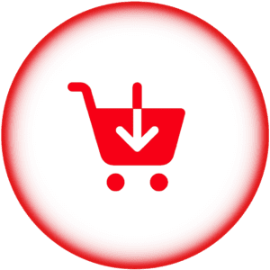 Cart Red Circle Icon