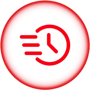 Fast Time Red Circle Icon