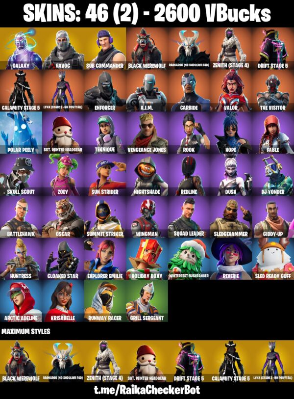 Fortnite OG Account - 46 Skins | Galaxy | Havoc | Drift | Valor | Zenith – Bild 2