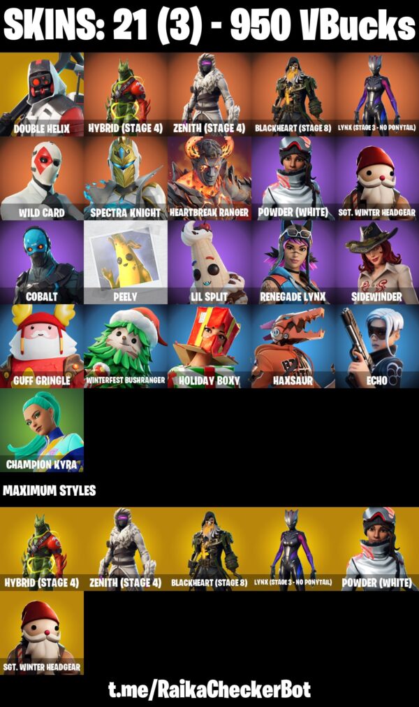 Fortnite OG Account - 21 Skins | Double Helix | Hybrid | Zenith | Blackheart | Lynx – Bild 2