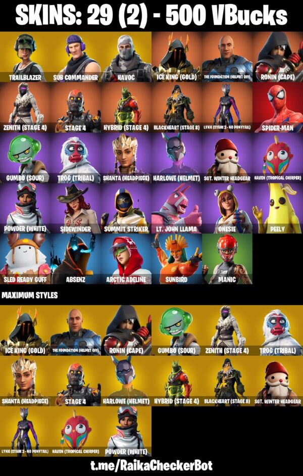 Fortnite OG Account - 29 Skins | Trailblazer | Havoc | The Ice King – Bild 2