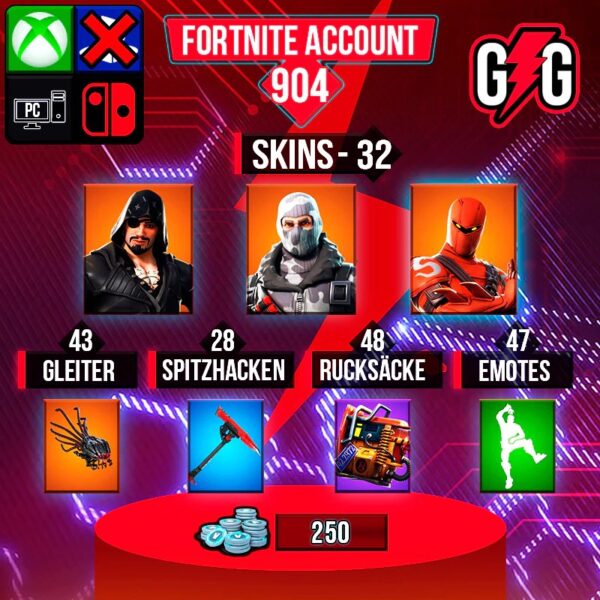 Fortnite OG Account - 32 Skins | Havoc | Blackheart | Hybrid