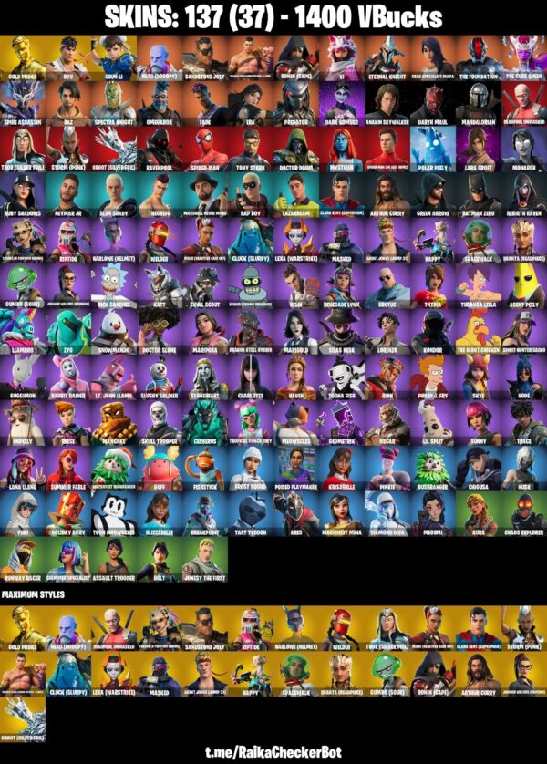 Fortnite OG Account - 137 Skins | Gold Midas | Fade | Joey | Raz | Ronin – Bild 6