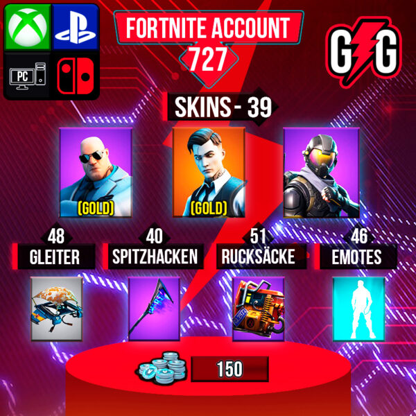 Fortnite OG Account - 39 Skins | Gold Brutus | Gold Midas | Rogue Agent