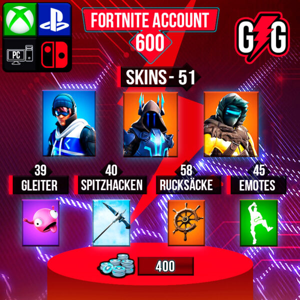 Fortnite OG Account - 51 Skins | Point Patroller | Zenith | The Ice King