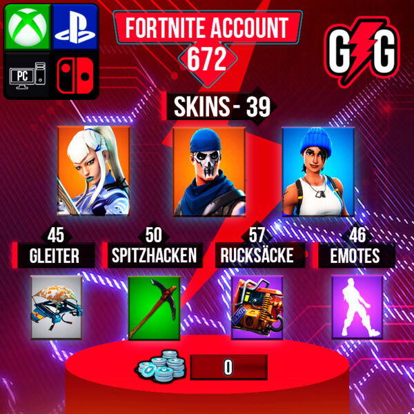 Fortnite OG Account - 39 Skins | OG STW | Blue Team Leader | Mizuki