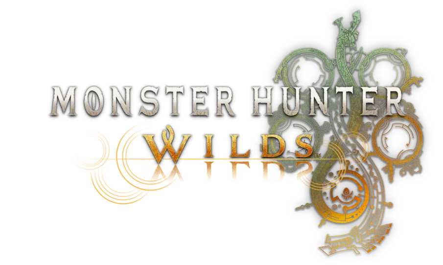 Monster Hunter Wilds-Logo mit verzierter Grafik
