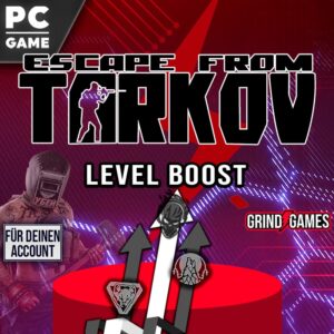 Escape from Tarkov Level Boost ad for PC game.