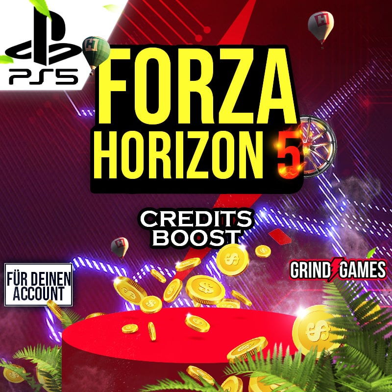 Forza Horizon 5 PS5 Credits Boost Anzeige