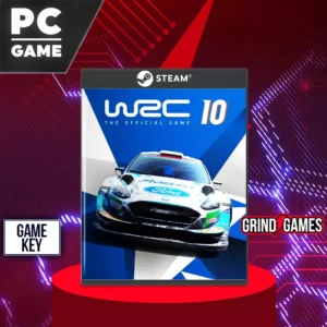 WRC 10 PC game case, rally racing game for Steam.