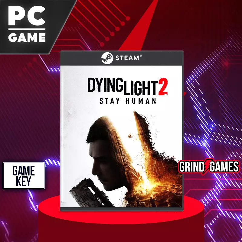 Dying Light 2 PC-Spielcover mit rotem Hintergrund