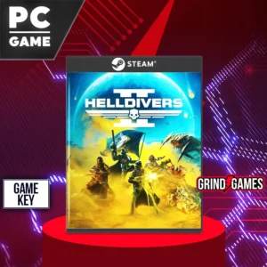 Helldivers II PC-Spielcover mit Sci-Fi-Soldaten.