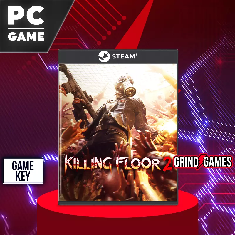 Killing Floor 2 PC-Spiel Cover auf rotem Podest.