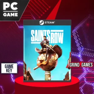 Saints Row PC game cover on red pedestal