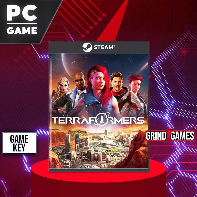 Terraformers PC-Spiel Verpackungsdesign