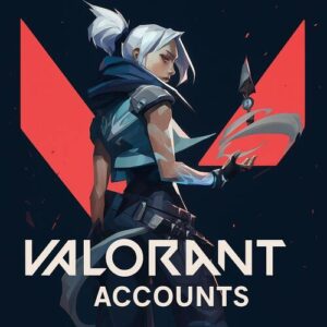 Valorant-Spielcharakter und Logo, Konten verfügbar