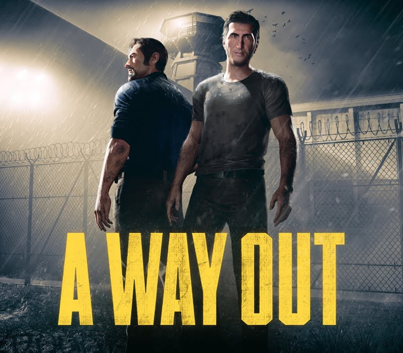 A Way Out Videospiel Coverart mit Männern und Gefängnis