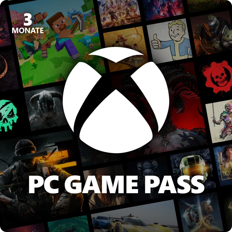 PC Game Pass Cover mit verschiedenen Spielgrafiken