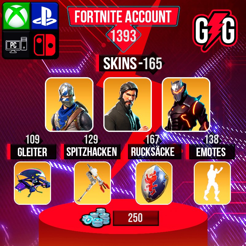 Fortnite OG Account – 165 Skins | Blue Squire | The Reaper | Omega Stage 5