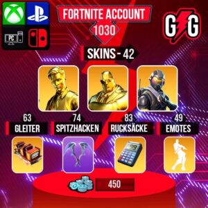 Fortnite OG Account - 42 Skins | Gold Midas | Gold Brutus | Rogue Agent