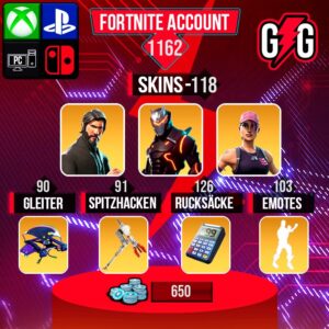 Fortnite OG Account - 118 Skins | The Reaper | Omega Stage 5 | Rose Team Leader