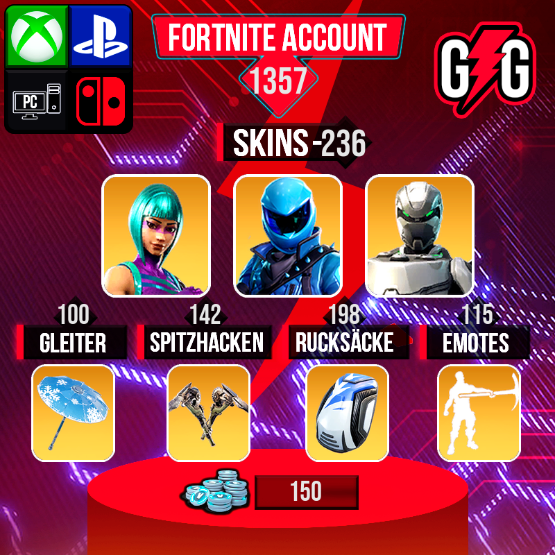 Fortnite OG Account – 236 Skins | Wonder | Honor Guard | Eon