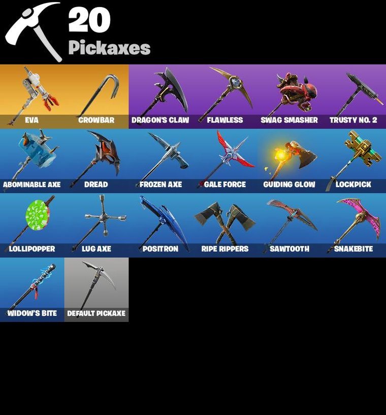 Resumen de picos – Fortnite OG Account – 21 Skins | The Reaper | Elite Agent | Blackheart