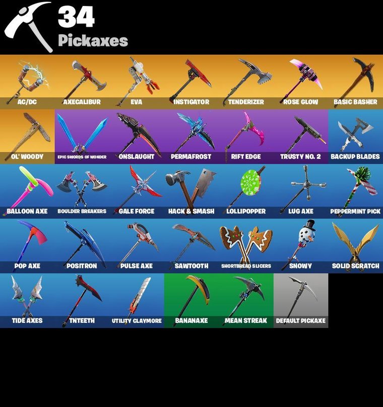Resumen de picos – Fortnite OG Account – 50 Skins | Black Knight | Sparkle Specialist | Blue Squire
