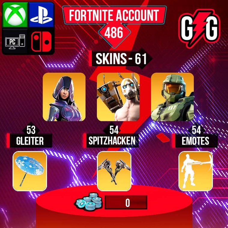 Fortnite OG Account – 61 Skins | Glow | Psycho Bandit | Master Chief