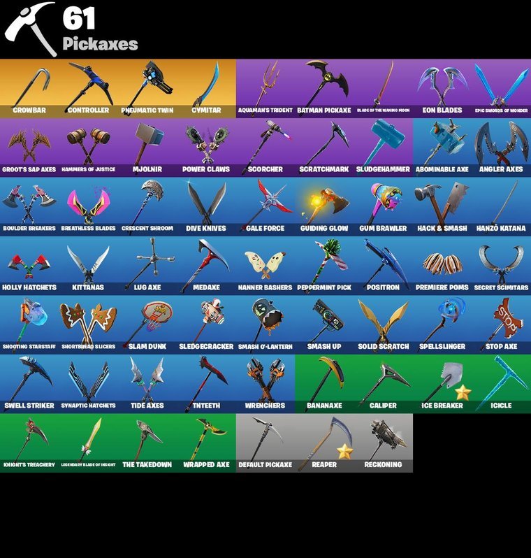 Aperçu des pioches – Fortnite OG Account – 59 Skins | Brutus | Rogue Agent | Blue Team Leader