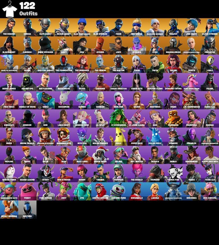 Fortnite OG Account – 122 Skins | The Reaper | Omega | Elite Agent
