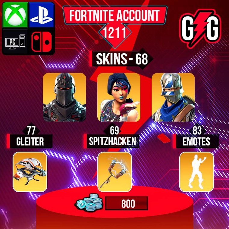 Fortnite OG Account – 68 Skins | Black Knight | Sparkle Specialist | Blue Squire