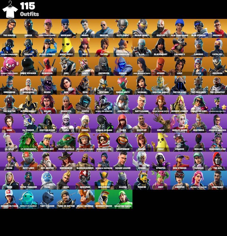 Fortnite OG Account – 115 Skins | The Reaper | Omega | Rose Team Leader