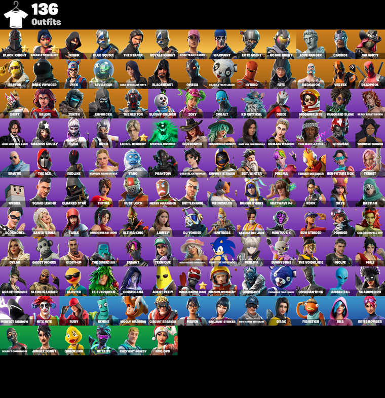 Fortnite OG Account - 136 Skins | Black Knight | Sparkle Specialist | IKONIK