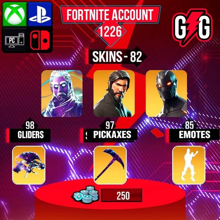 Fortnite OG Account – 82 Skins | Galaxy | The Reaper | Omega
