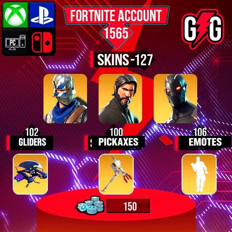 Fortnite OG Account – 127 Skins | Blue Squire | The Reaper | Omega