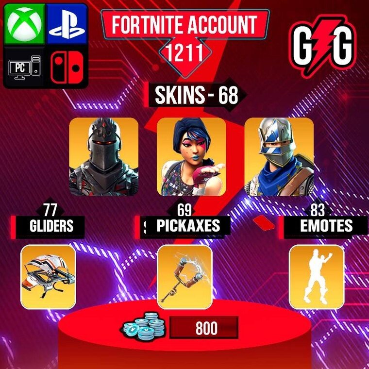 Fortnite OG Account – 68 Skins | Black Knight | Sparkle Specialist | Blue Squire