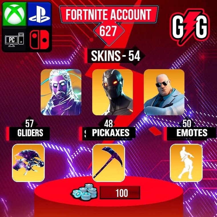 Fortnite OG Account – 54 Skins | Galaxy | Omega | Brutus