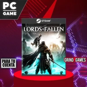 Portada del juego Lords of the Fallen para PC sobre un pedestal rojo.