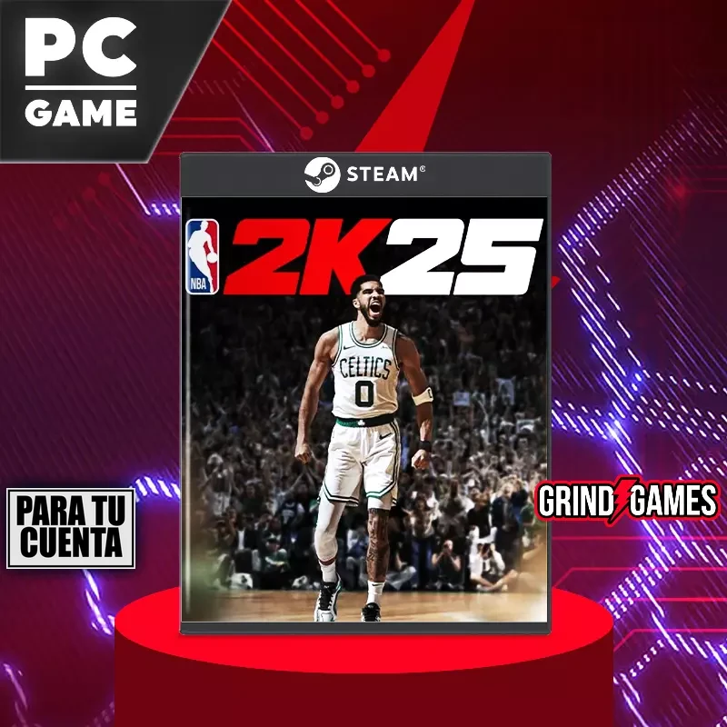 Portada de NBA 2K25 para PC con jugador de baloncesto.