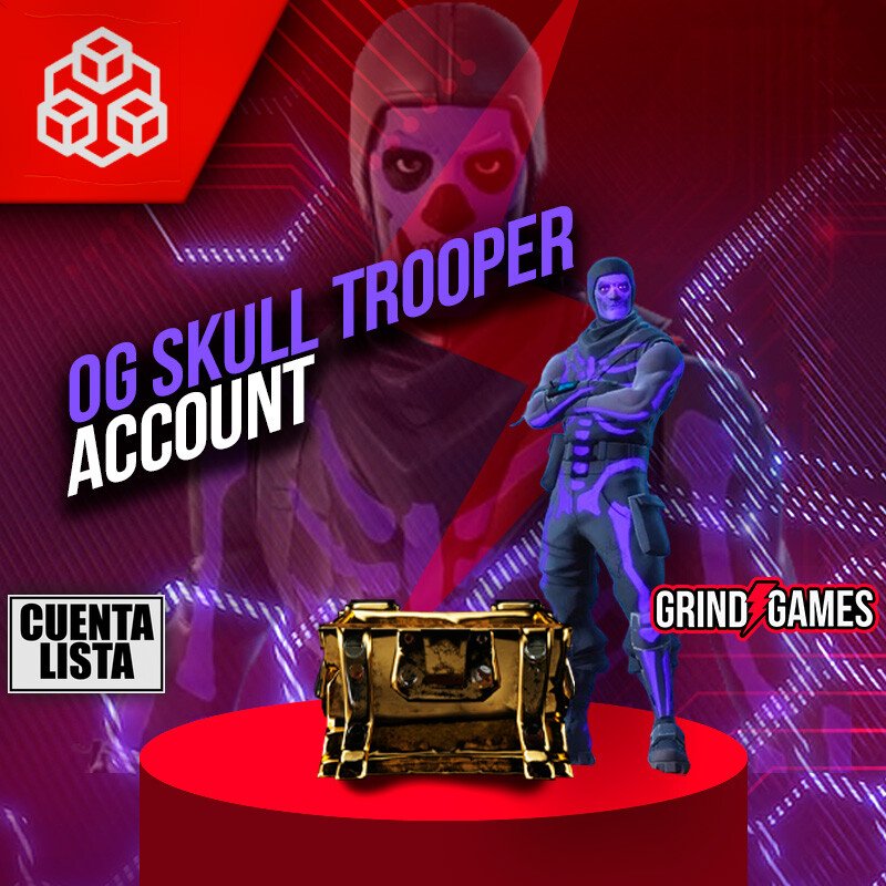 Comprar una cuenta OG Skull Trooper, personaje de Fortnite preparado