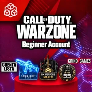 Cuenta de Warzone Beginner – camuflaje Arclight + 5 armas al máximo