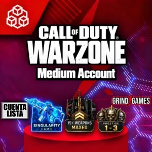Cuenta de Warzone Medium – camuflaje Singularity + 15 armas al máximo