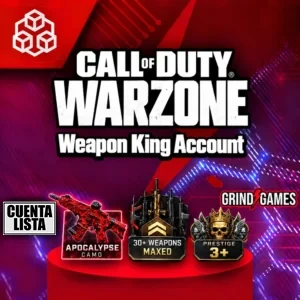 Cuenta de Warzone Weapon King – camuflaje Apocalypse + 30 armas al máximo