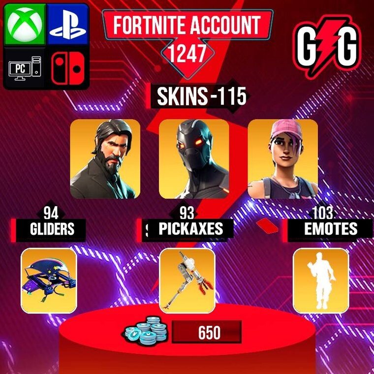 Fortnite OG Account – 115 Skins | The Reaper | Omega | Rose Team Leader
