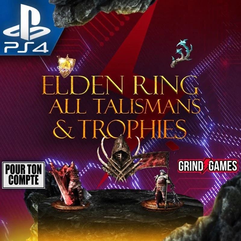 Elden Ring Tous les talismans et trophées PS4/5