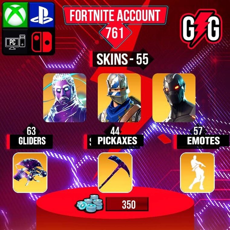 Fortnite OG Account – 55 Skins | Galaxy | Blue Squire | Omega